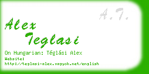 alex teglasi business card